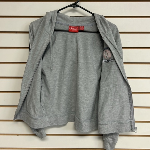 Coca Cola Brand Gray Hoodie embossed Refreshing 1886 Trademark Boys Size‎ XL - Picture 7 of 12